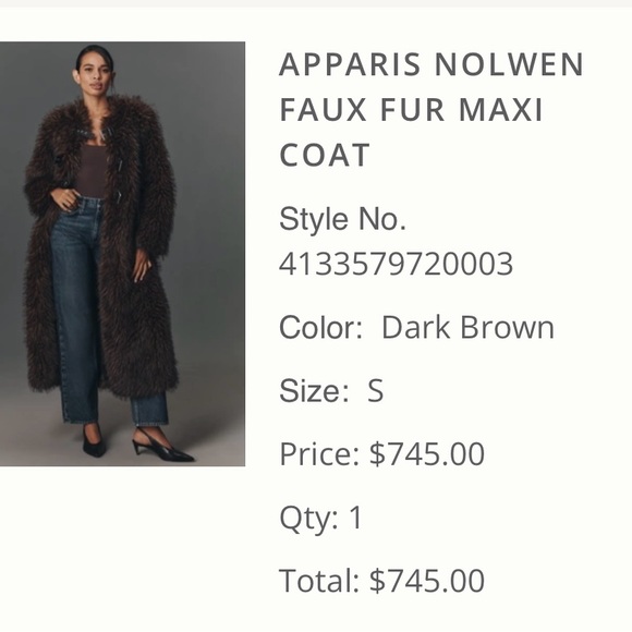 Apparis Dark Brown Teddy Jacket - Picture 3 of 3